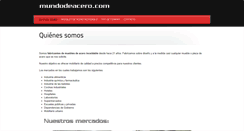 Desktop Screenshot of mundodeacero.com